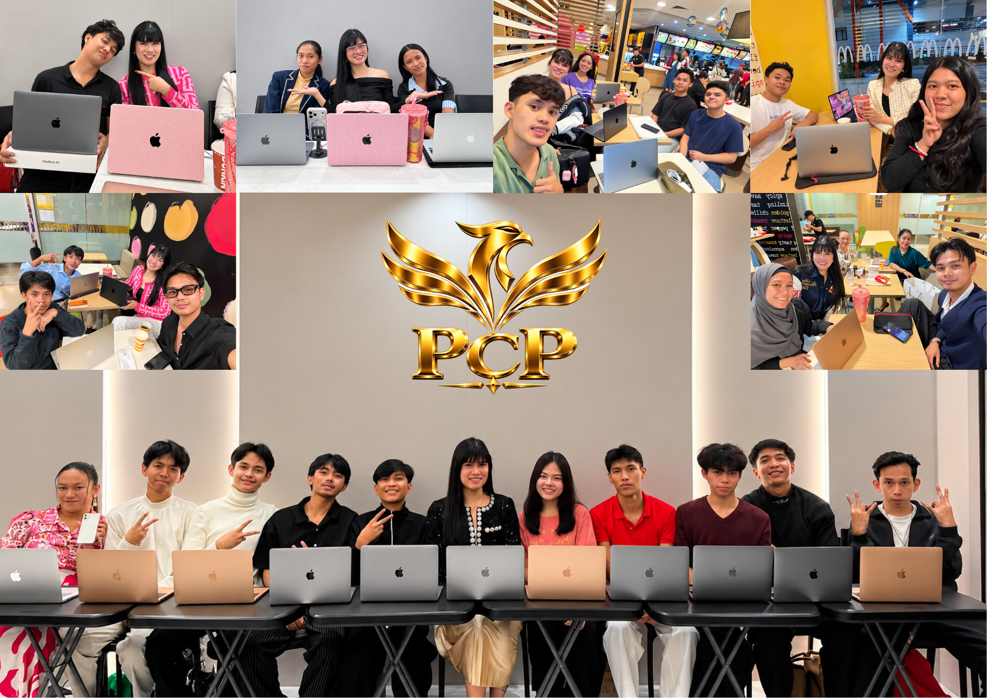 PCP members at their laptops during a MacBook Club session